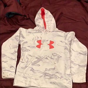 Under Armour Hoodie White Camo Size small